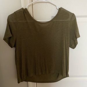 Green crop top